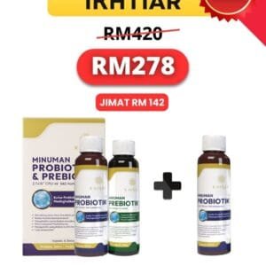 1 Kotak Kaussar + 1 Probiotik + Free Alat Bacaan Tekanan Darah